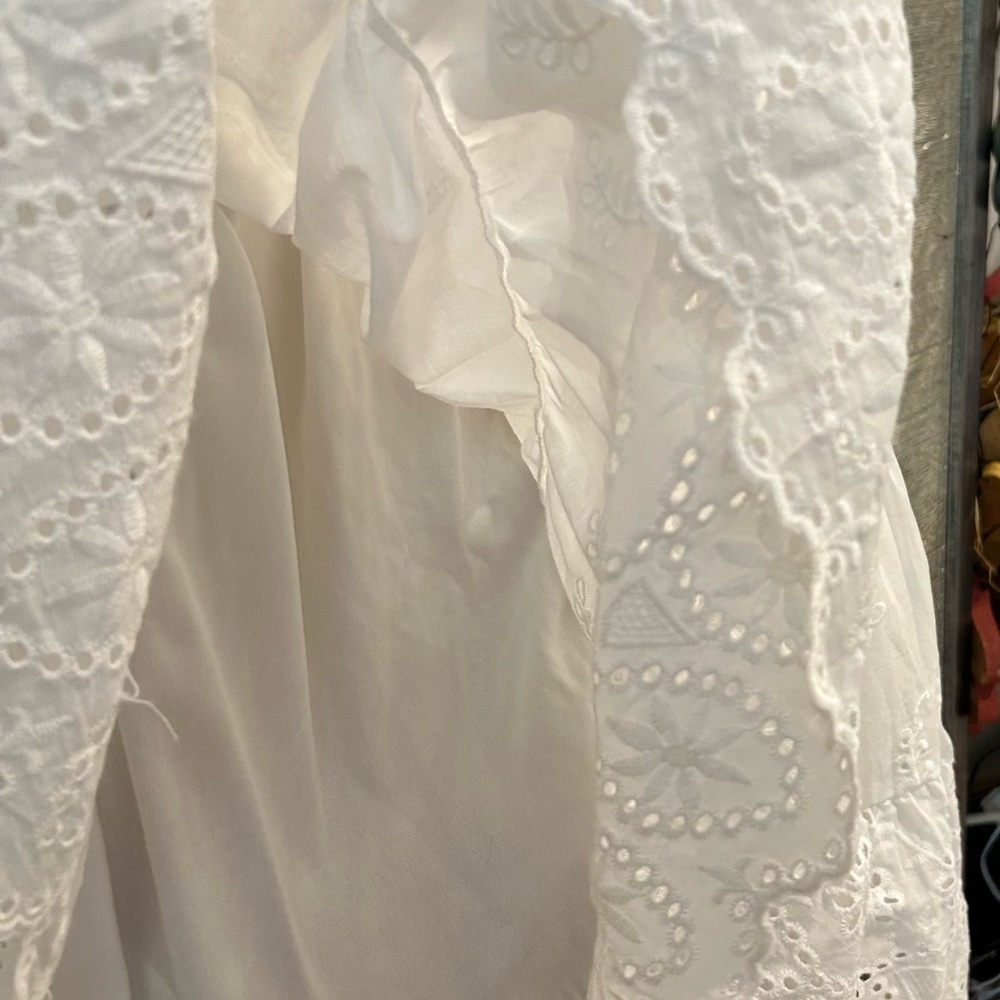 Lulus Perfect White Cotton Sundress NWT SZ M - Picture 5 of 15